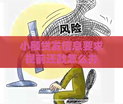 小额贷发信息要求提前还款怎么办