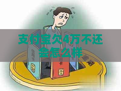 支付宝欠4万不还会怎么样