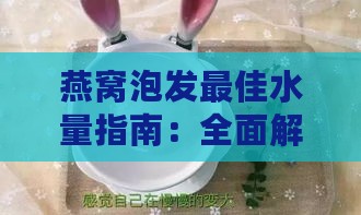 燕窝泡发更佳水量指南：全面解析如何科学泡发以保留营养与口感