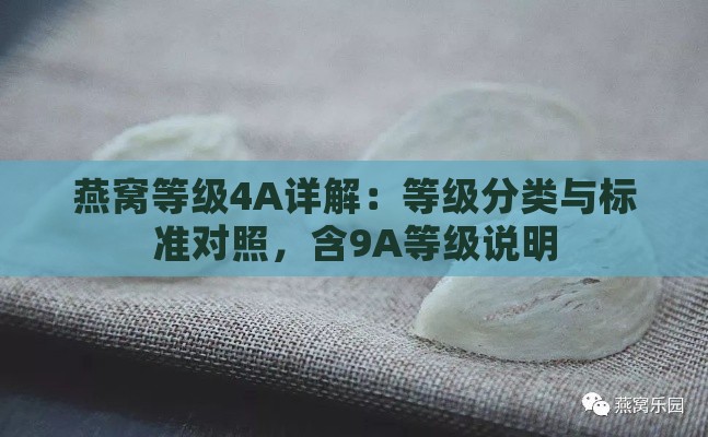 燕窝等级4A详解：等级分类与标准对照，含9A等级说明